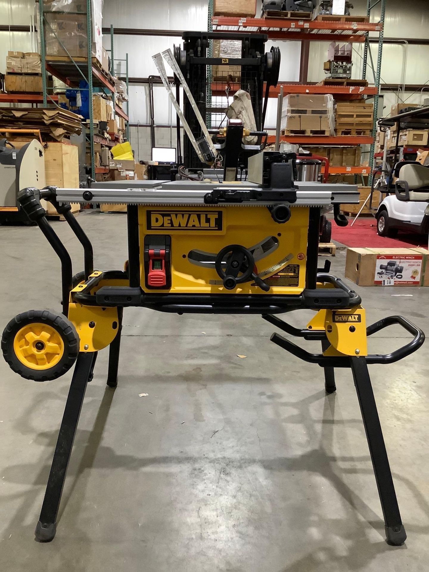 DEWALT PORTABLE TABLE SAW TYPE 3 MODEL DWE7491, ELECTRIC, APPROX BLADE 10”, APPROX 4800 RPM, RUNS AN - Image 2 of 12