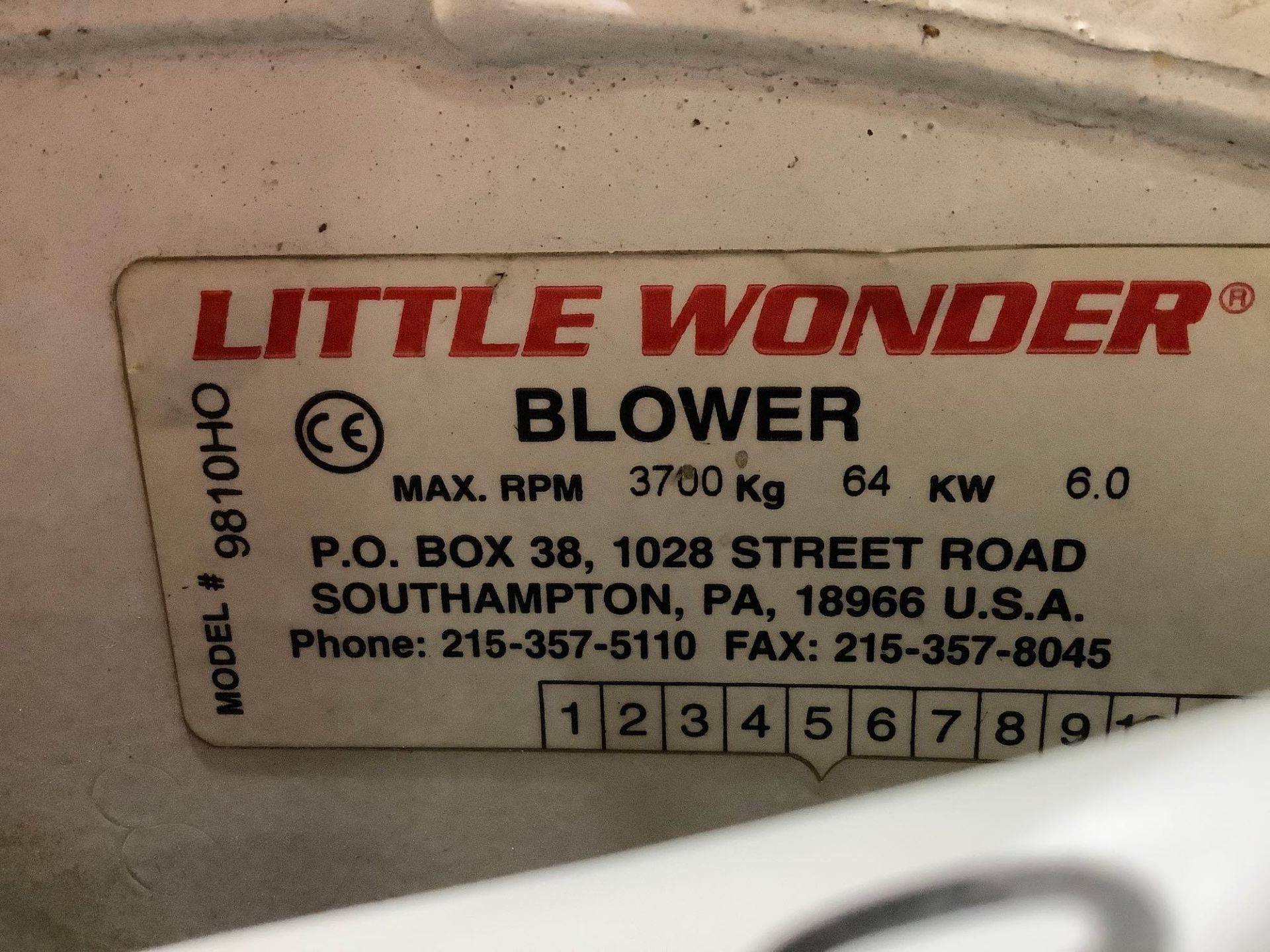 LITTLE WONDER HIGH OUTPUT BLOWER MODEL9810HO WITH BRIGGS & STRATTON INDUSTRIAL PLUS 8HP MOTOR, GAS P - Image 9 of 10