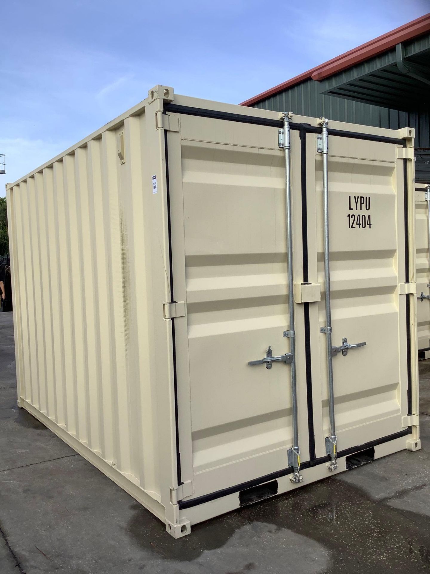 12' OFFICE / STORAGE CONTAINER, FORK POCKETS WITH SIDE DOOR ENTRANCE & SIDE WINDOW , APPROX 99'' T x - Image 8 of 11
