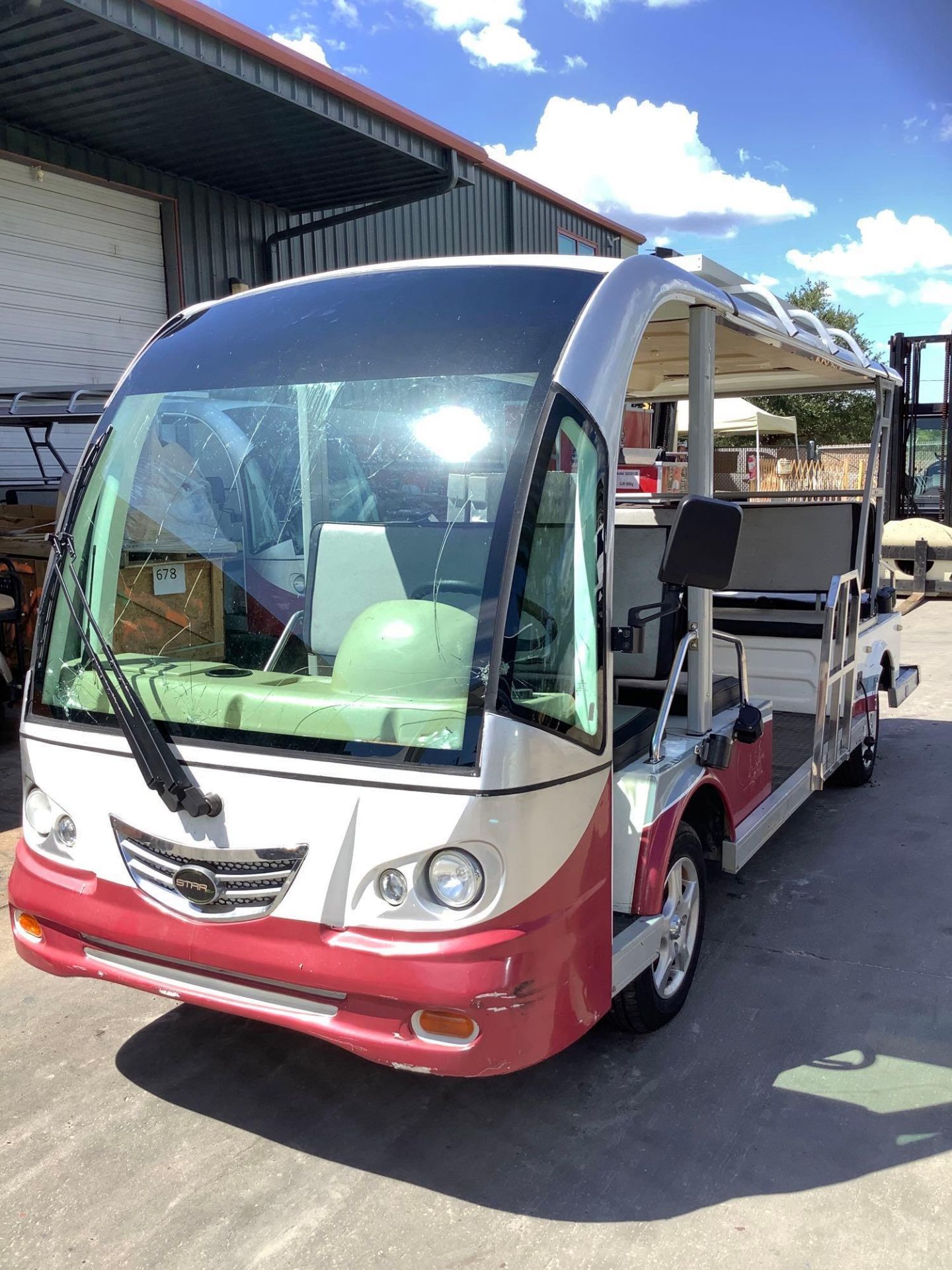 2015 STAR EV SHUTTLE CART MODEL STAR-BN72-11-AC-WHEELCHAIR, ELECTRIC, SOLA PANEL ATTACHED, DOME LIGH - Image 15 of 29