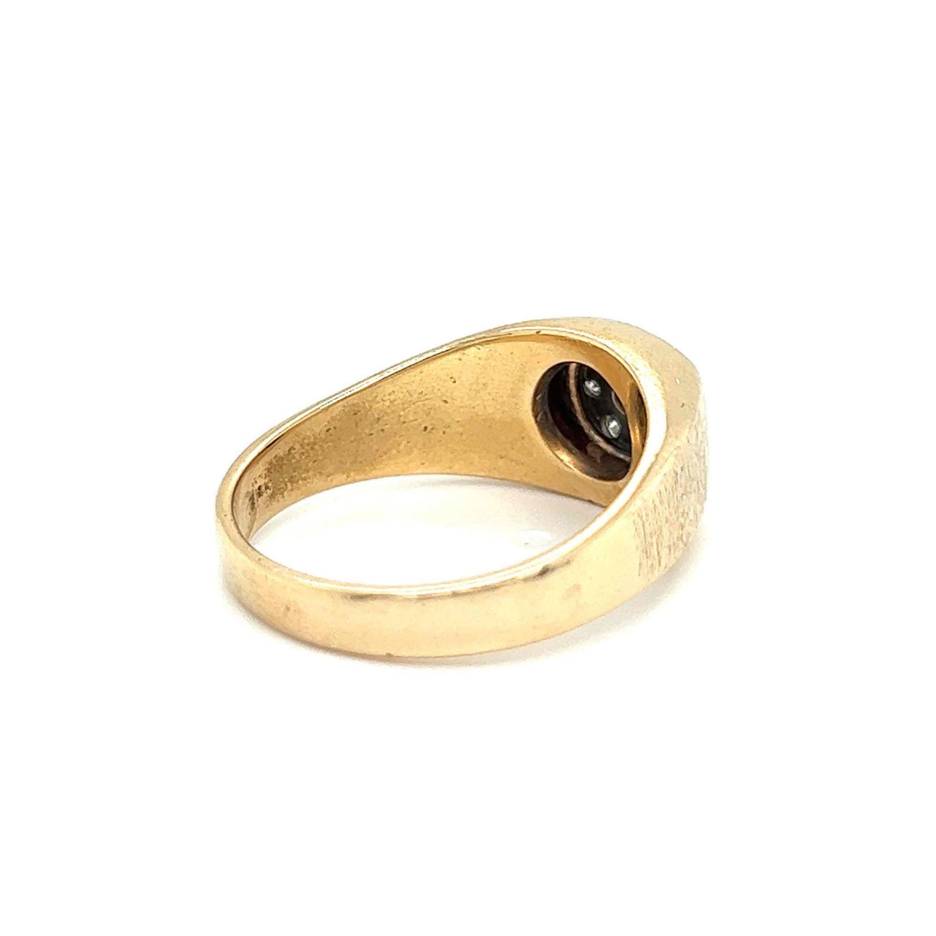 ESTATE MANS DIAMOND RING 14K GOLD - Image 3 of 3