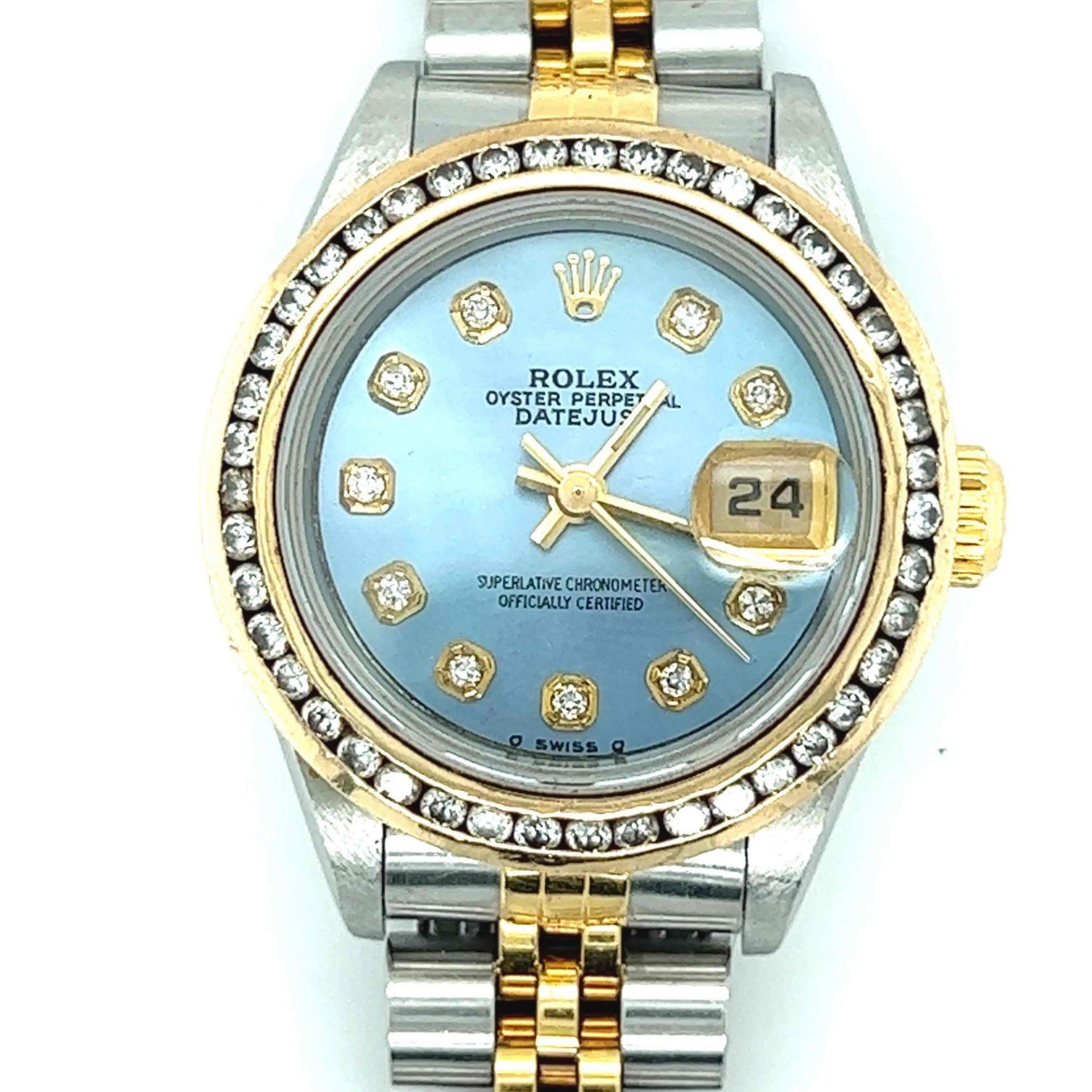 PREOWNED ROLEX LADY DATEJUST 18k GOLD AND STAINLESS STEEL. DIAMONDS. - Image 2 of 5