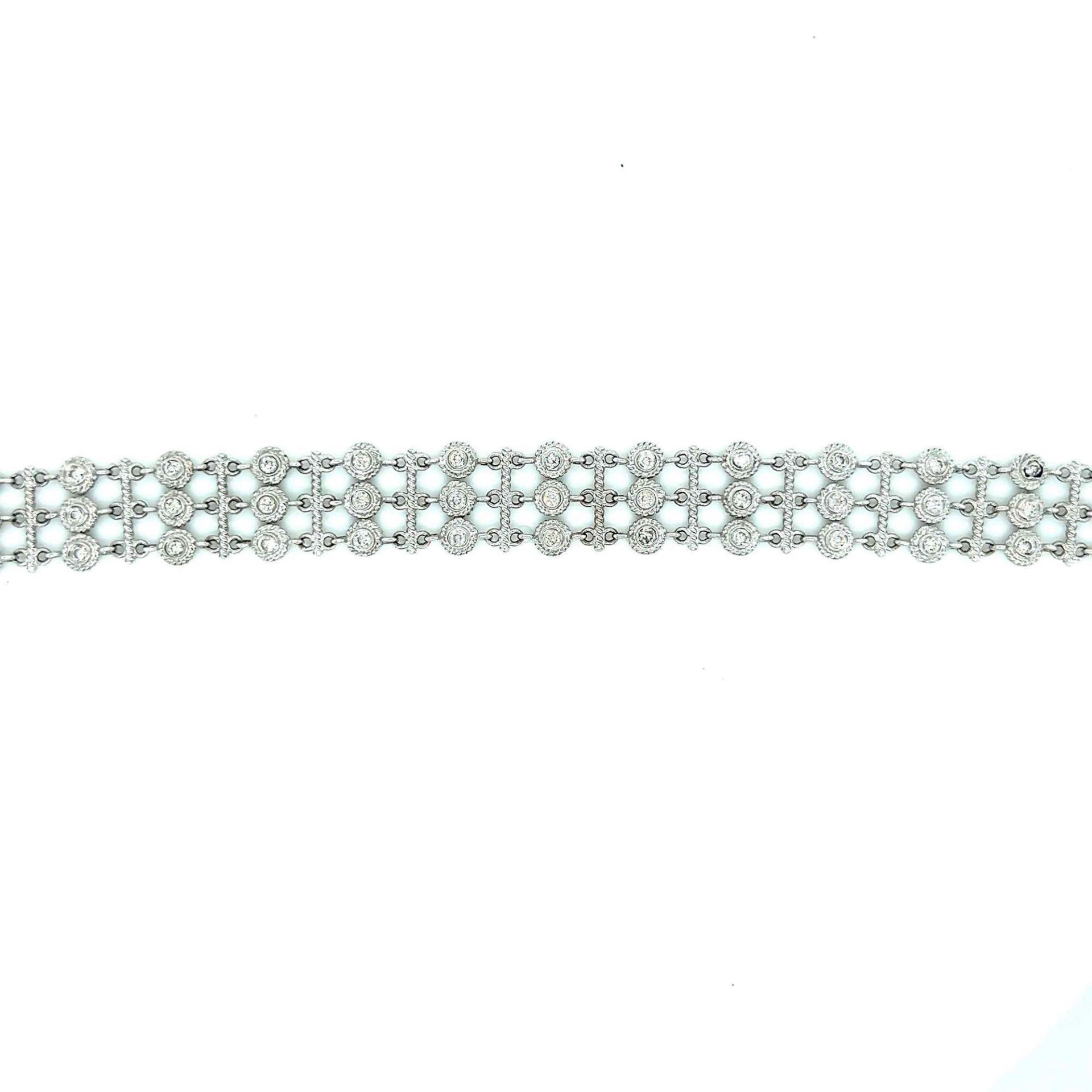 ESTATE DIAMOND FASHION BRACELET 14K WHITE GOLD - Image 2 of 6