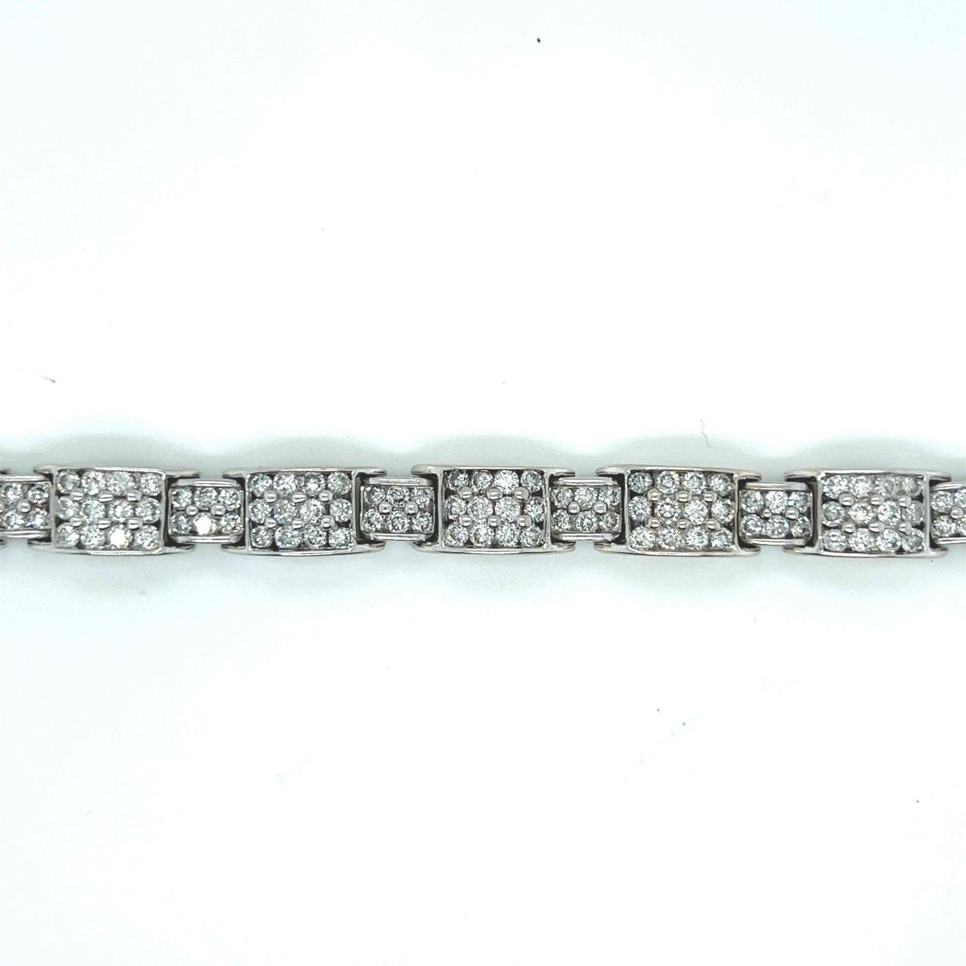 ESTATE 8.50CT DIAMOND BRACELET 14K WHITE GOLD - Image 4 of 6