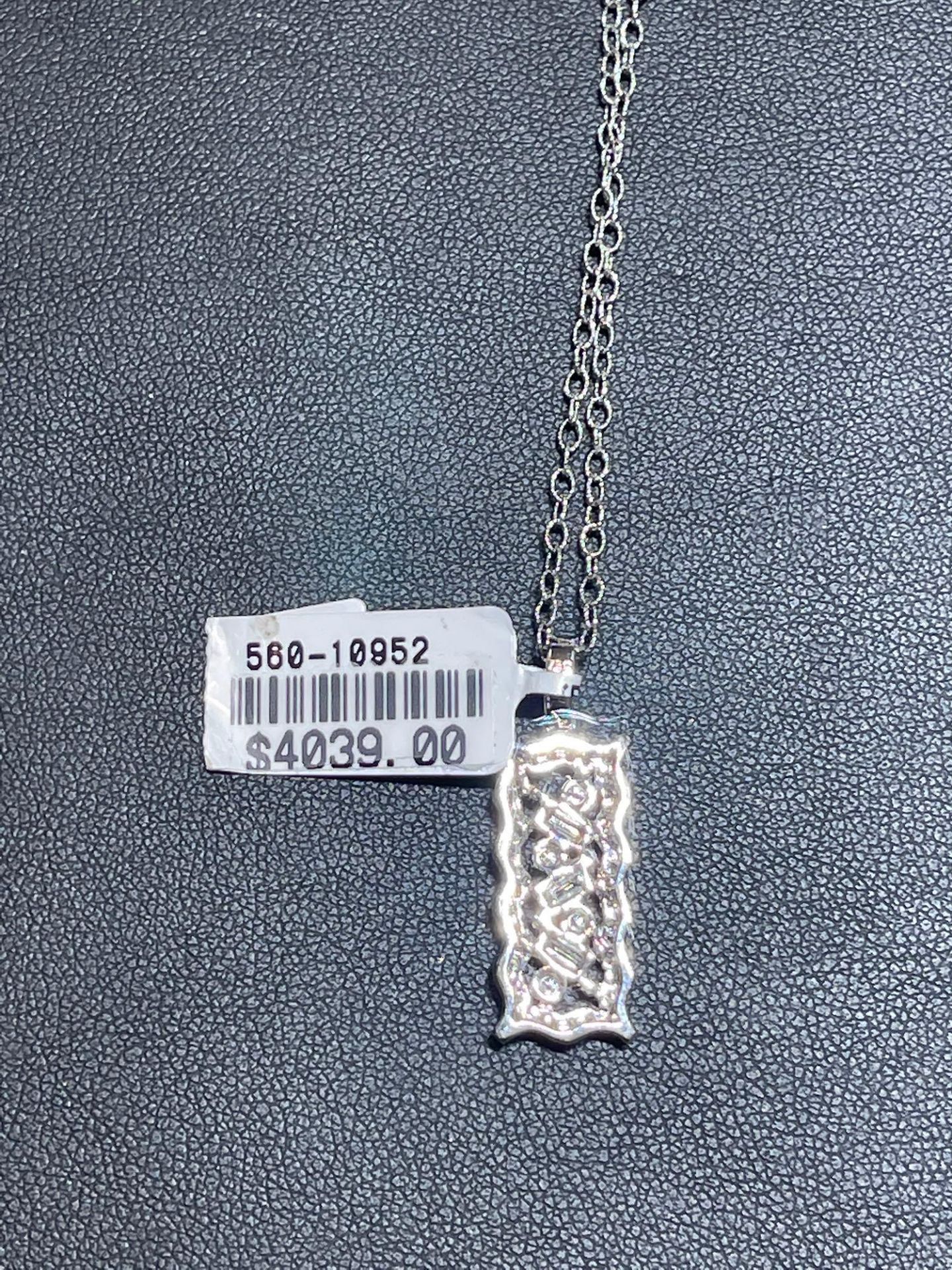 18KT WHITE GOLD DIAMOND NECKLACE .58CT DIAMONDS - Image 3 of 3