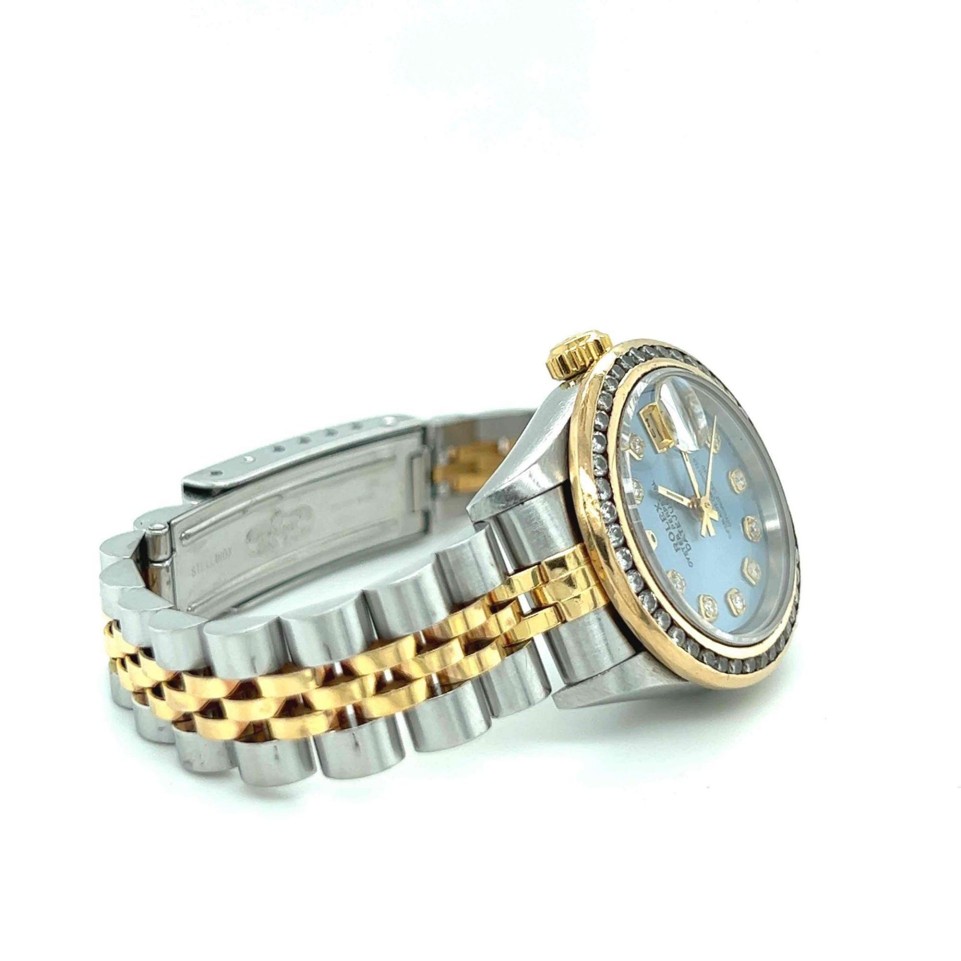 PREOWNED ROLEX LADY DATEJUST 18k GOLD AND STAINLESS STEEL. DIAMONDS. - Image 4 of 5