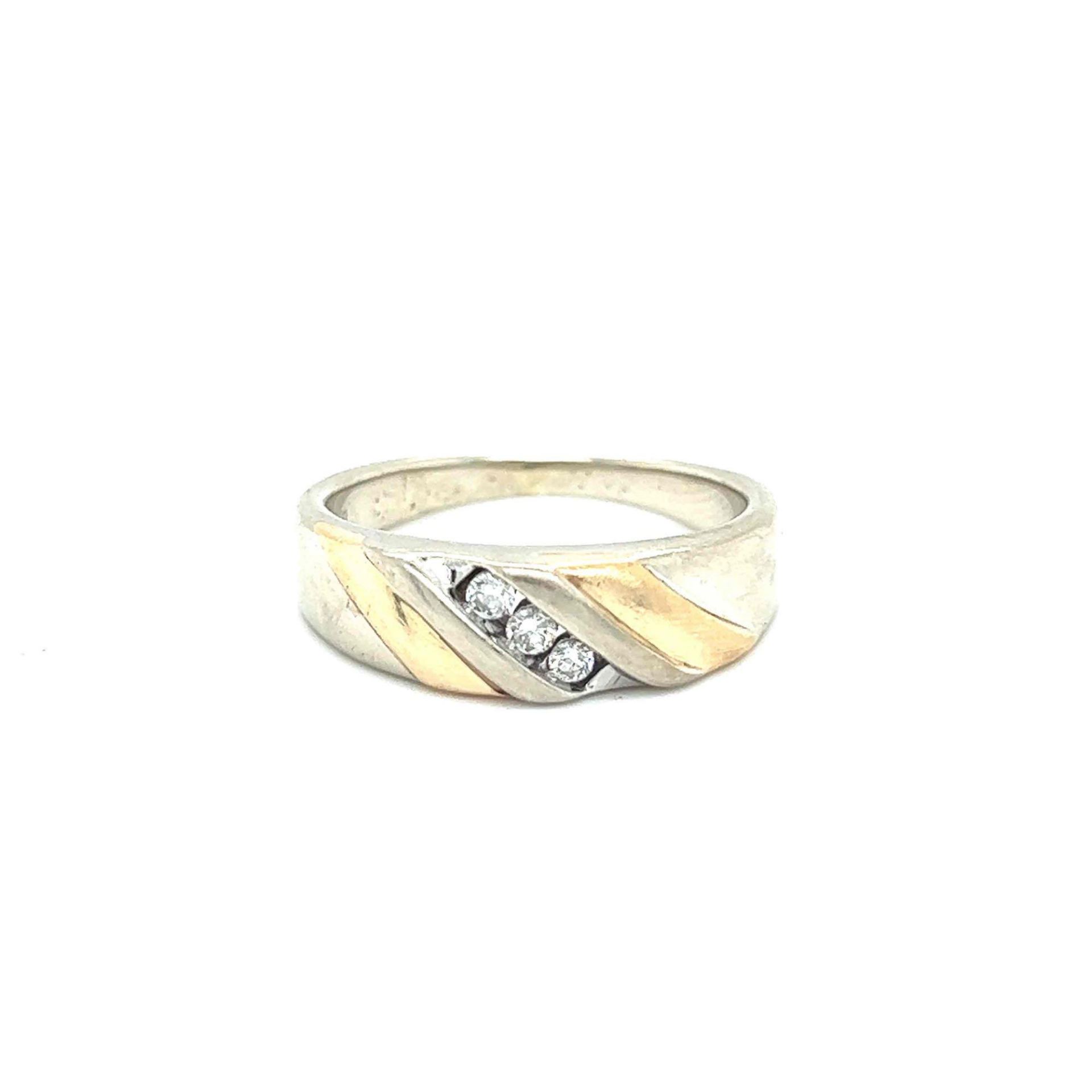 ESTATE MANS DIAMOND RING 14K GOLD