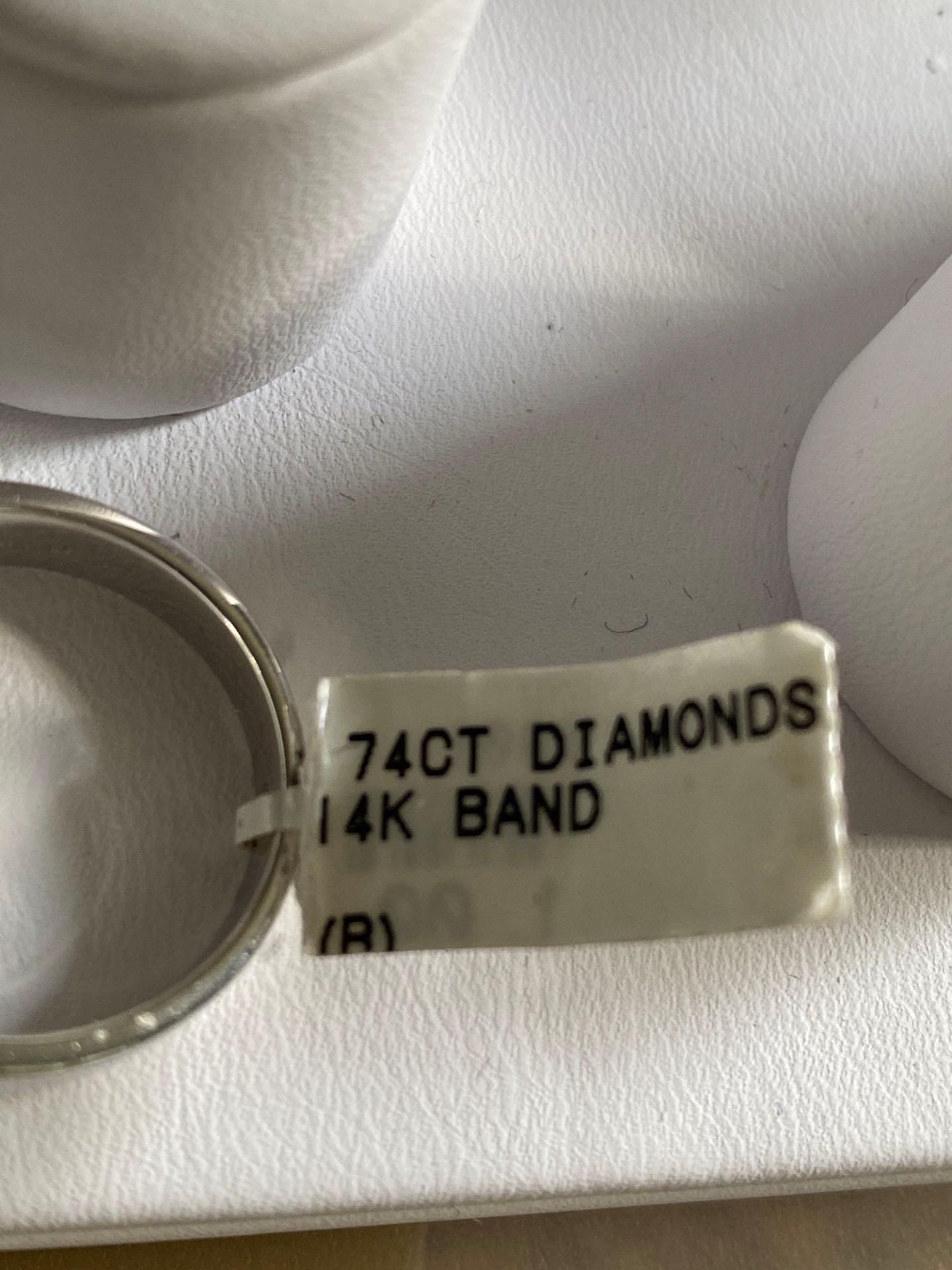 .74CT DIAMOND MENS RING 14K WHITE GOLD