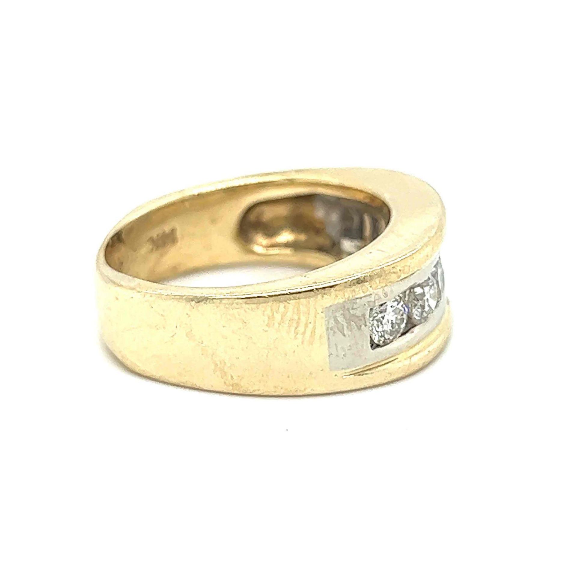 ESTATE MANS .90CT DIAMOND RING 14K GOLD - Image 2 of 2