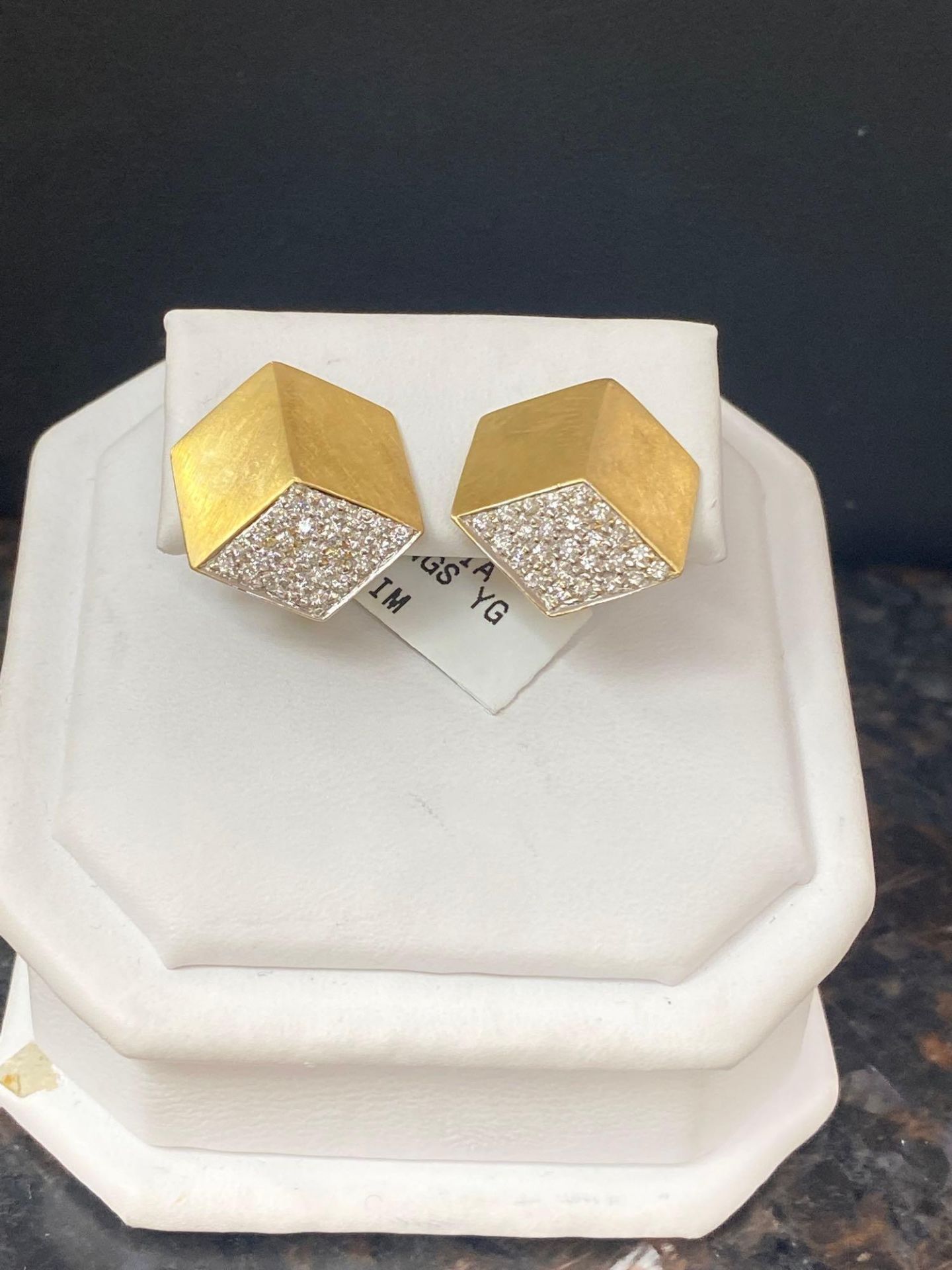 .48CT DIAMOND EARRINGS 14K YELLOW GOLD