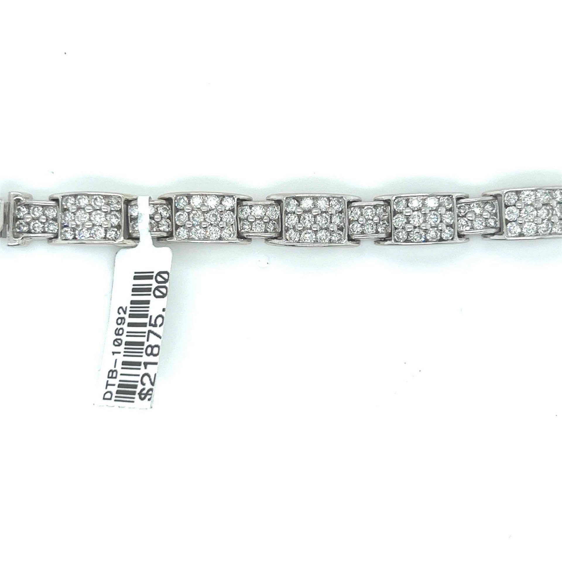 ESTATE 8.50CT DIAMOND BRACELET 14K WHITE GOLD - Image 5 of 6