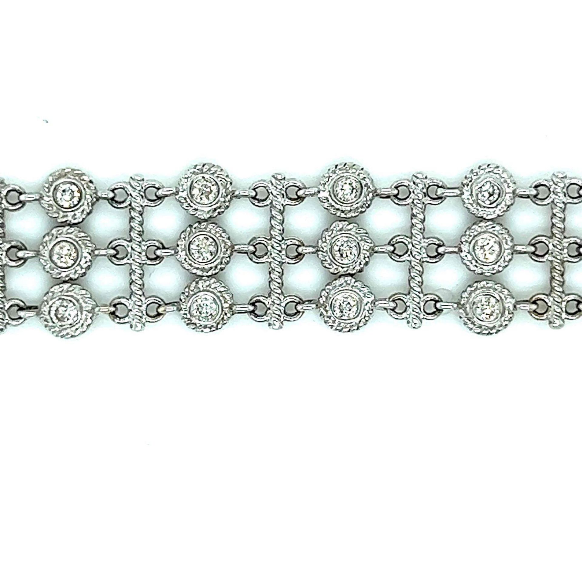 ESTATE DIAMOND FASHION BRACELET 14K WHITE GOLD - Image 6 of 6