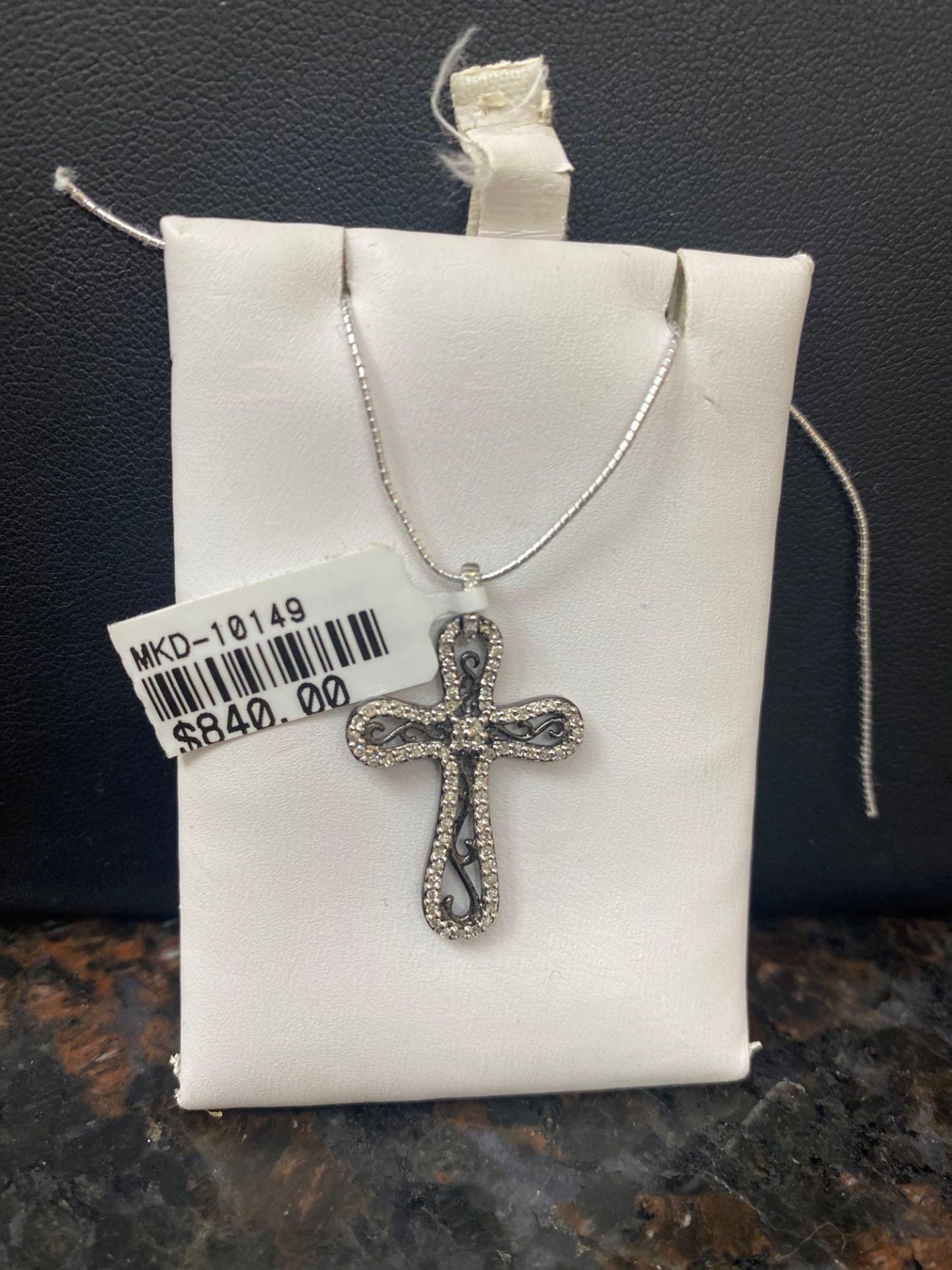 .26CT DIAMOND CROSS STERLING SILVER - Image 4 of 4