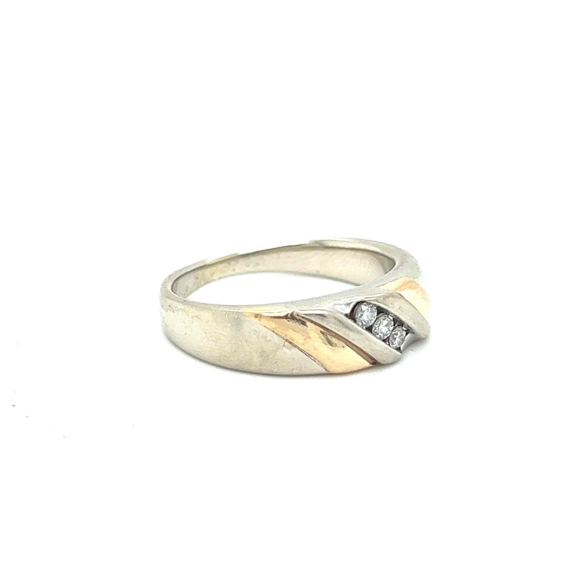 ESTATE MANS DIAMOND RING 14K GOLD - Image 2 of 2