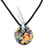 BELLE ETOILE STERLING SILVER GALAPAGOS NECKLACE WITH CZ BAIL