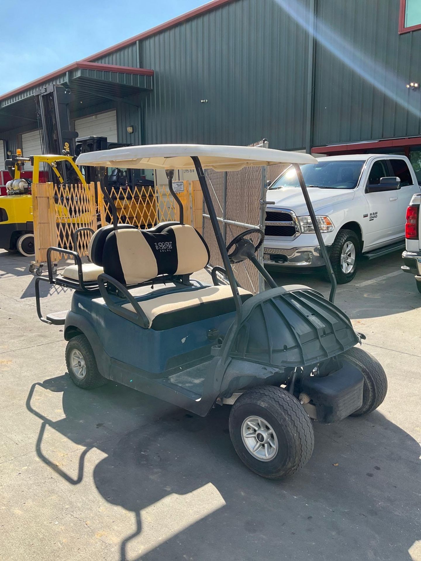 CLUB CAR GOLF CART, ELECTRIC, 48 VOLTS, BACK SEAT FOLDS OUT TO FLAT BED APPROX 34” L x 42” W ,BRAND - Image 7 of 10