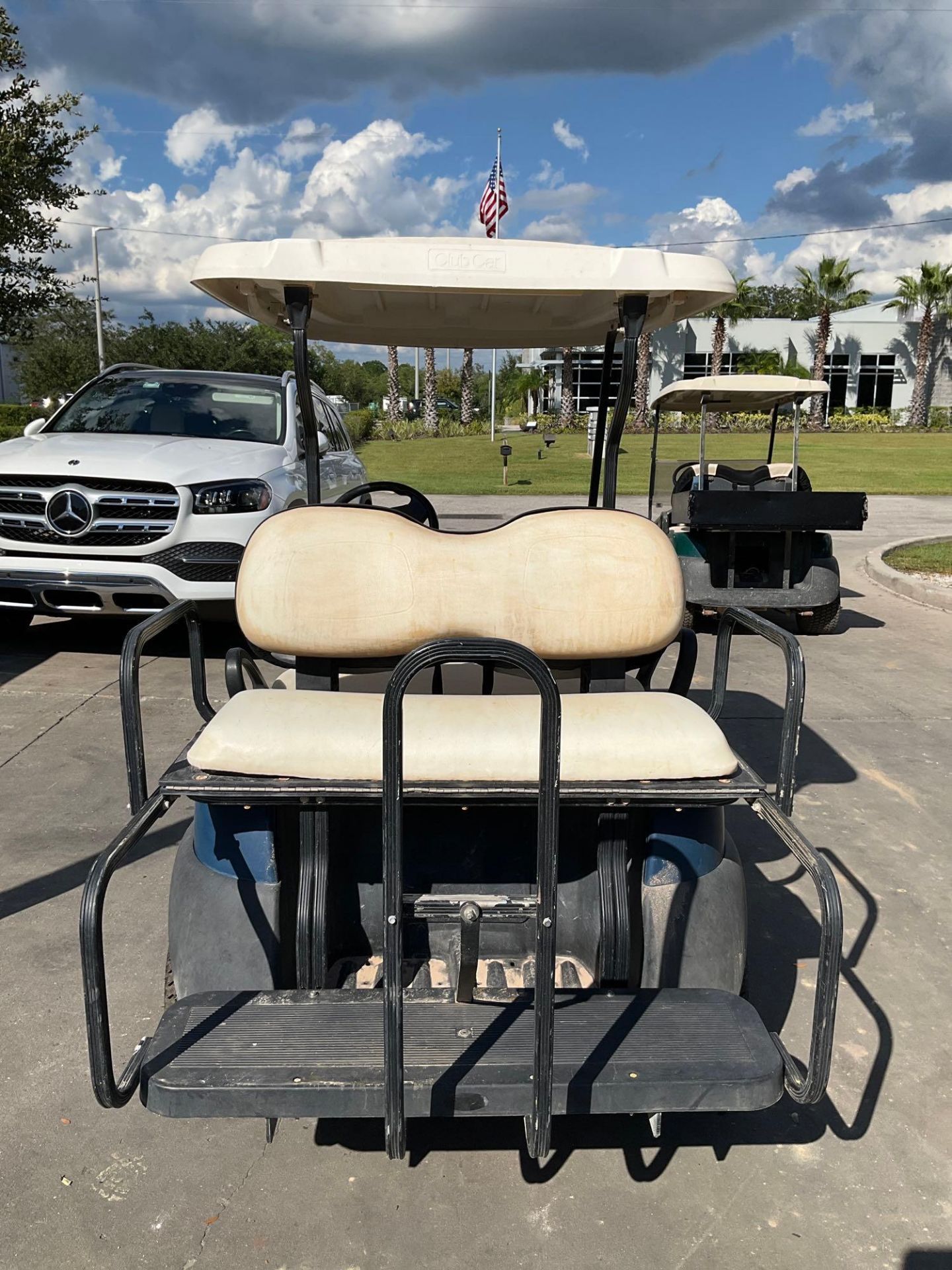 CLUB CAR GOLF CART, ELECTRIC, 48 VOLTS, BACK SEAT FOLDS OUT TO FLAT BED APPROX 34” L x 42” W ,BRAND - Image 4 of 10