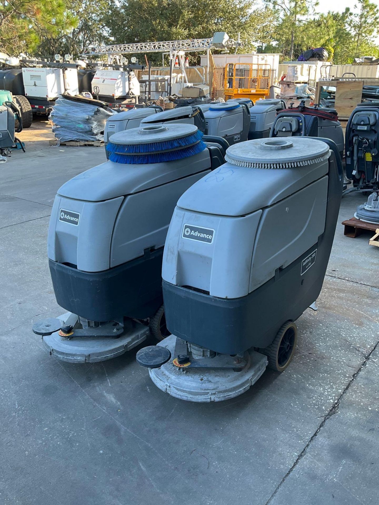 ( 2 ) NILFISK ADVANCE ADFINITY 20D ECO FLEX WALK BEHIND FLOOR SCRUBBER MODEL SCRUBBER-DRYER ADFINITY