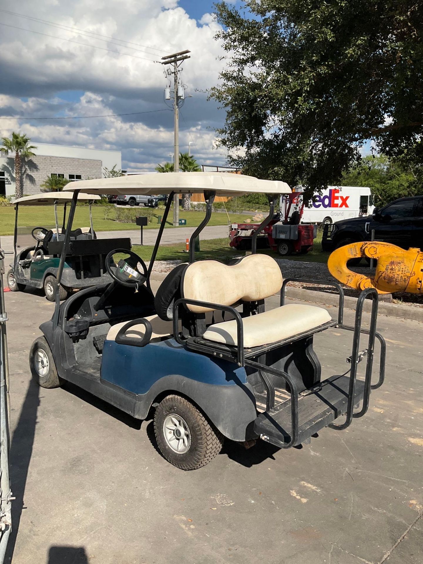 CLUB CAR GOLF CART, ELECTRIC, 48 VOLTS, BACK SEAT FOLDS OUT TO FLAT BED APPROX 34” L x 42” W ,BRAND - Image 3 of 10