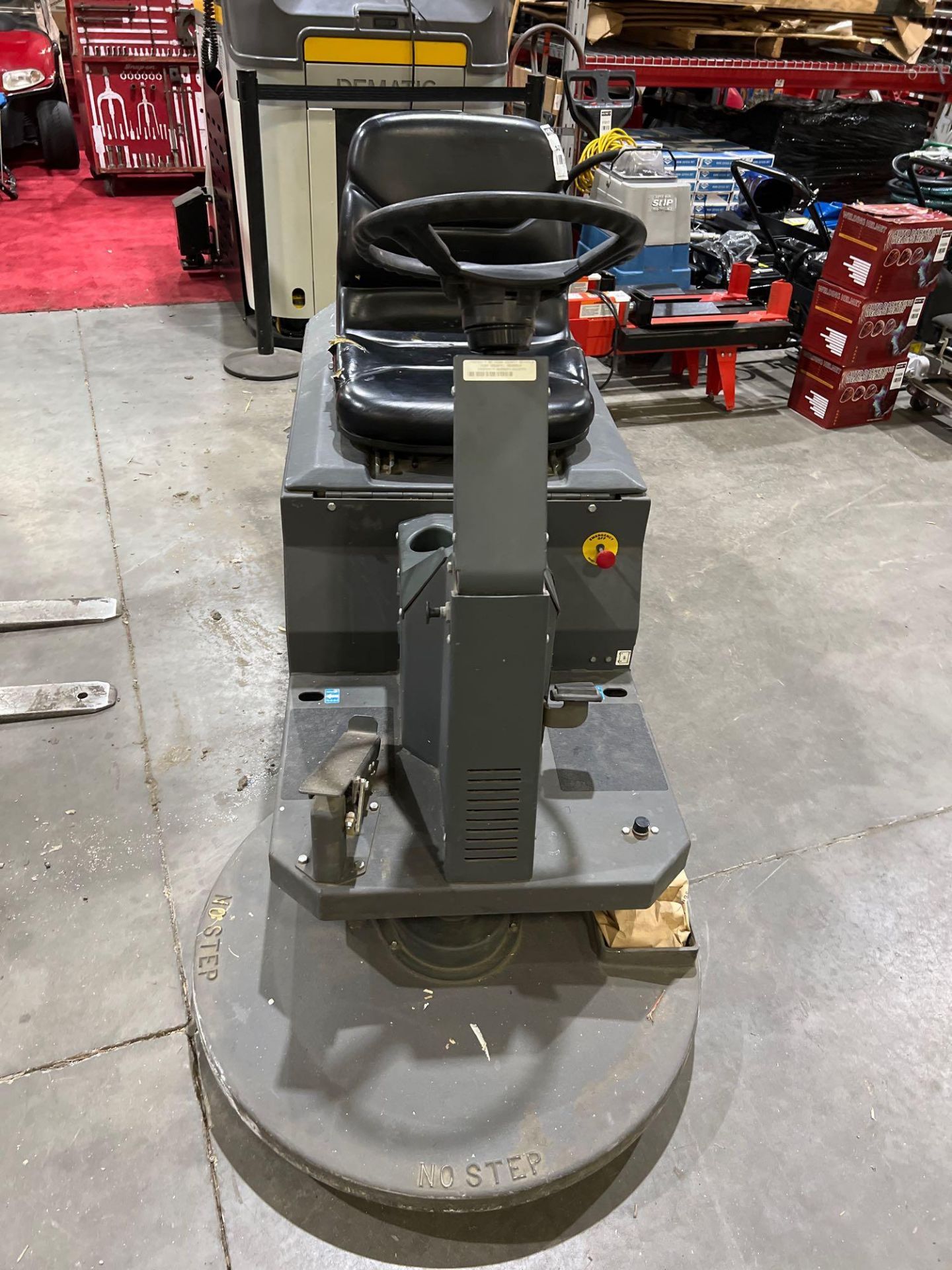 NILFISK ADVANCE WHIRLMATIC RIDE ON FLOOR BURNISHER MODEL 2700, NEEDS BRUSH, ELECTRIC, 36 VOLTS, RUNS - Image 2 of 9