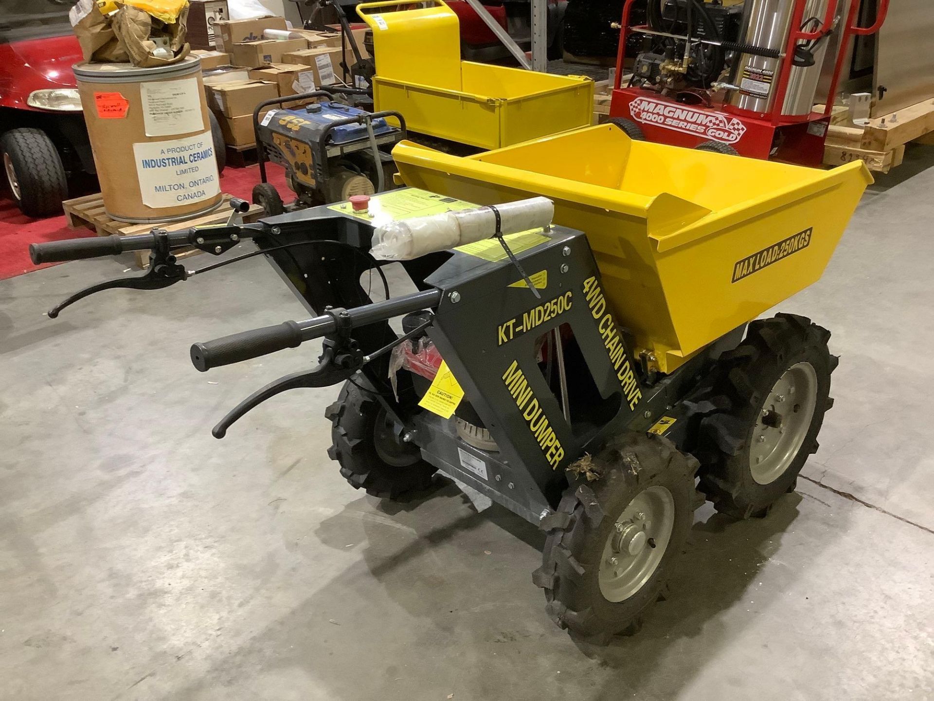 UNUSED 4WD CHAIN DRIVE MINI DUMPER MODEL KT-MD250C WITH LONCIN 196cc MOTOR, GAS POWERED, APPROX ENGI - Image 9 of 10