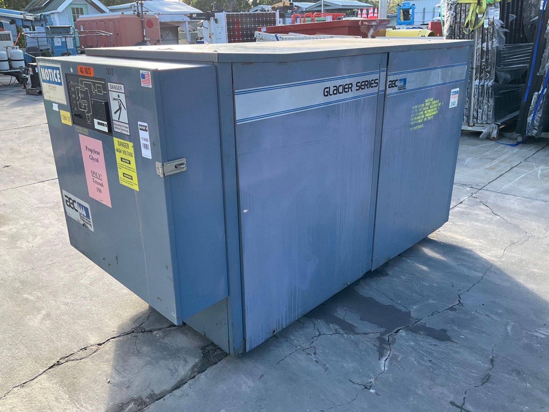 AEC GLACIER SERIES 30 TON CHILLER MODELNXGW-30Q, APPROX VOLTS 460/3/60 , APPROX 30HP, APPROX 65 AMPS