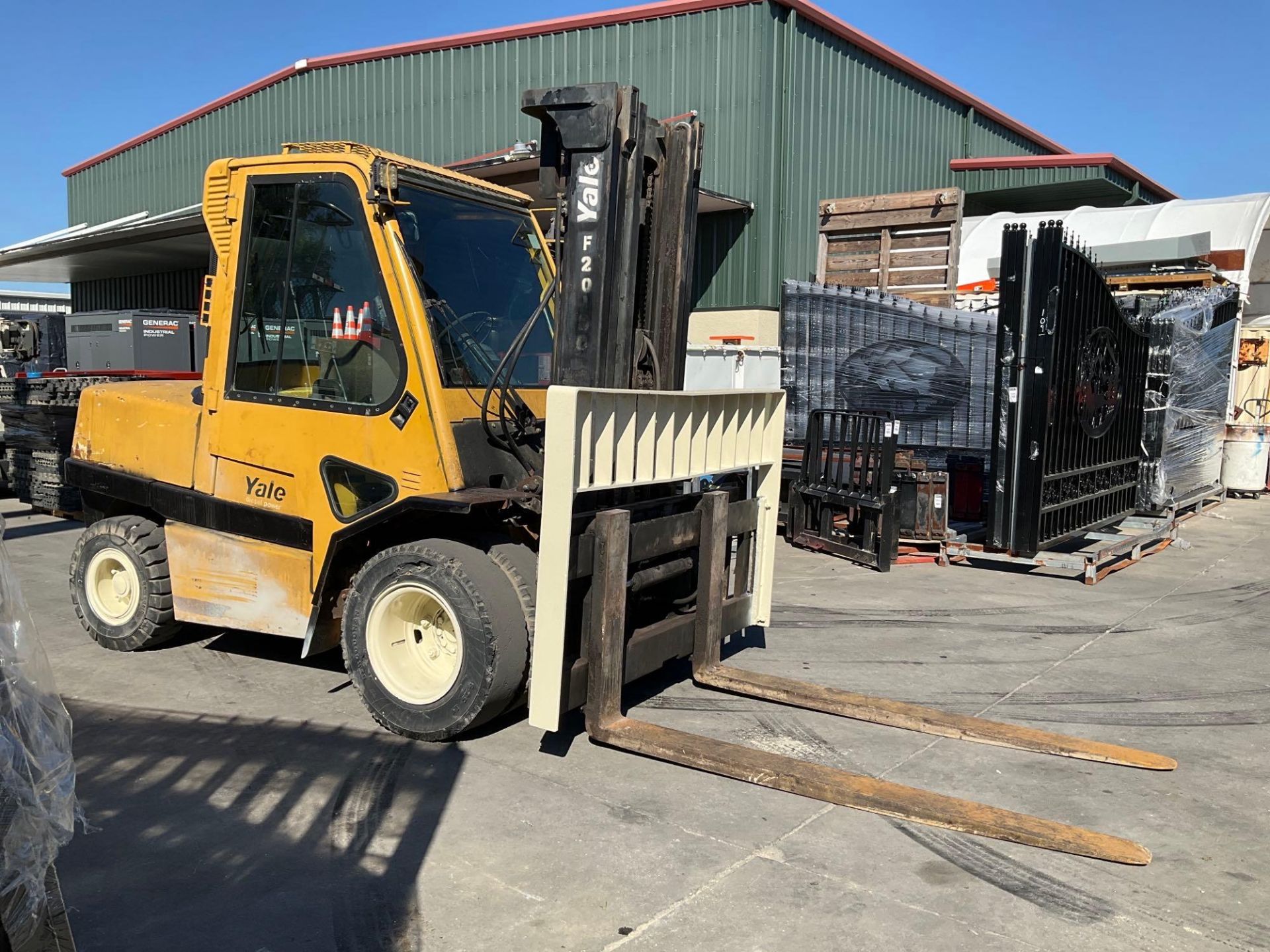 YALE FORKLIFT MODEL GDP120MJNPBE099, DIESEL, ENCLOSED CAB, APPROX MAX CAPACITY 10,450LB, APPROX MAX