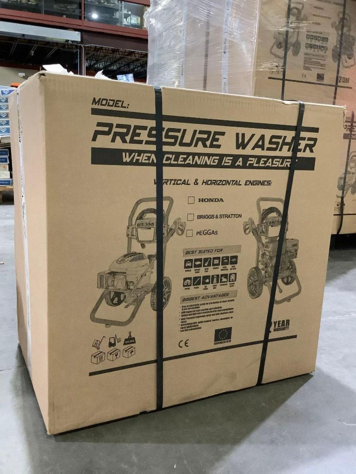 UNUSED WASPPER PRESSURE WASHER MODEL W3100VA, GAS POWERED, APPROX 3100PSI, APPROX 2.9 GPM, APPROX 6,