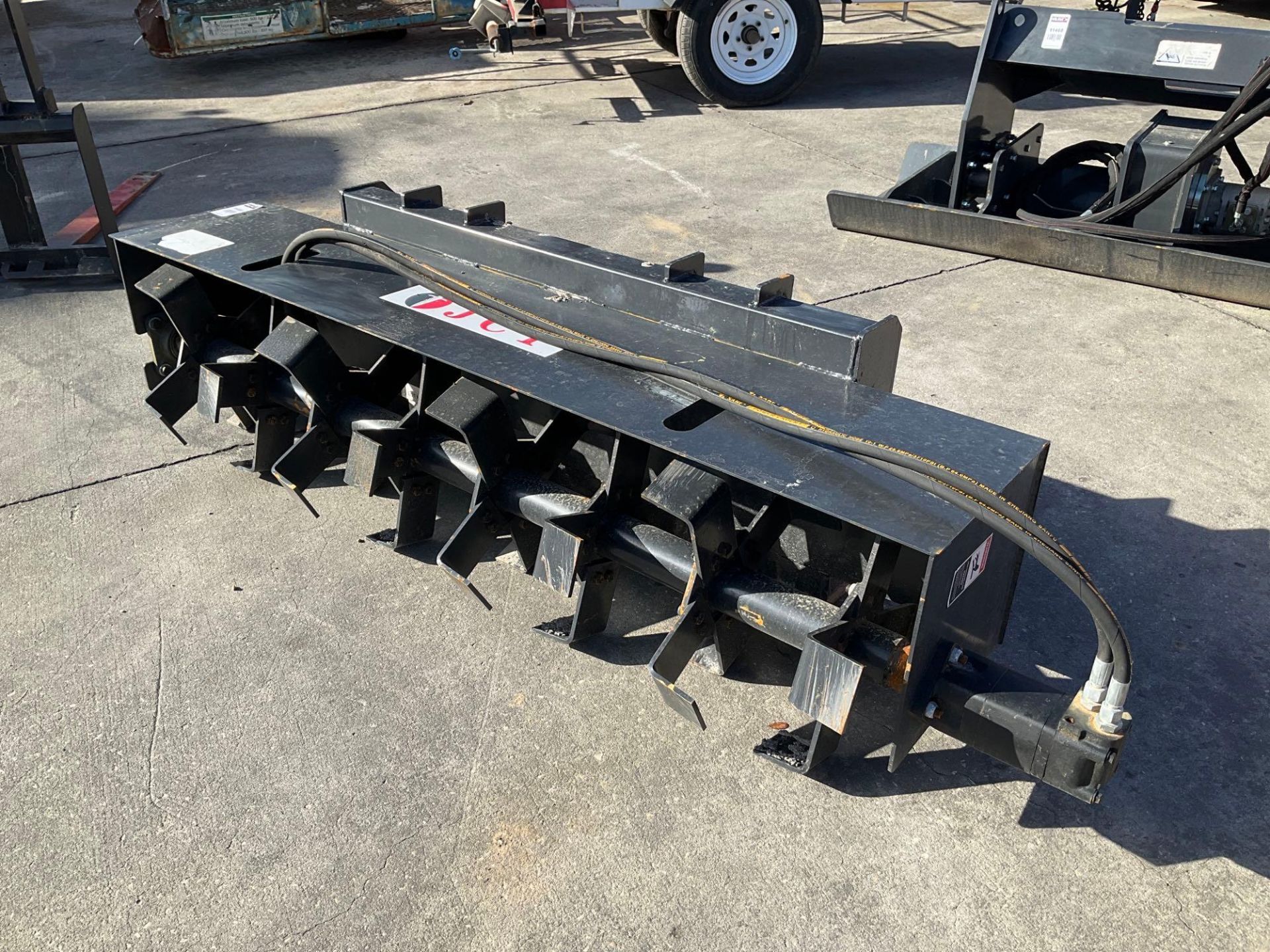 UNUSED TILLER ATTACHMENT FOR UNIVERSAL SKID STEER , APPROX 72” - Image 3 of 5