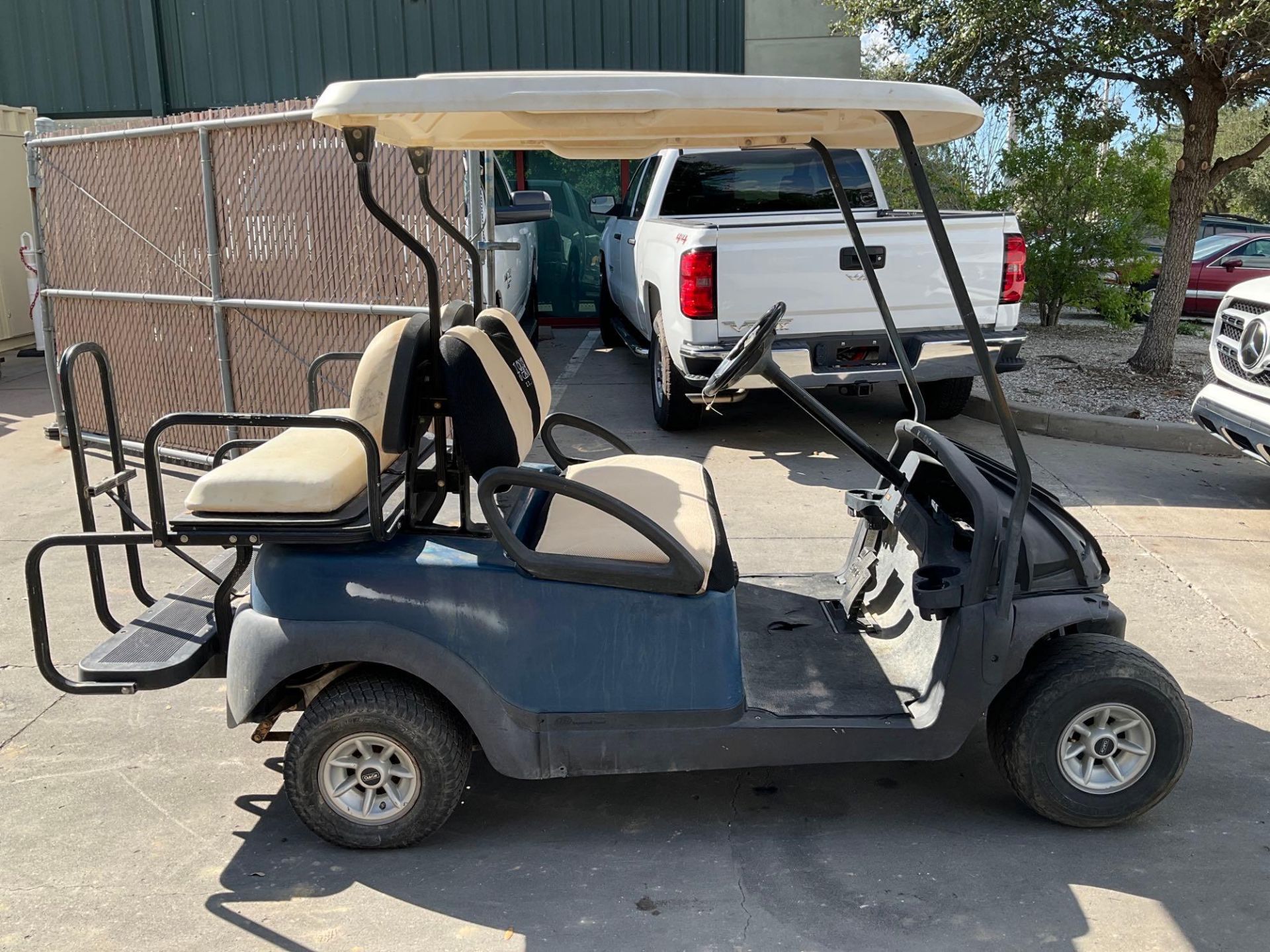 CLUB CAR GOLF CART, ELECTRIC, 48 VOLTS, BACK SEAT FOLDS OUT TO FLAT BED APPROX 34” L x 42” W ,BRAND - Image 6 of 10