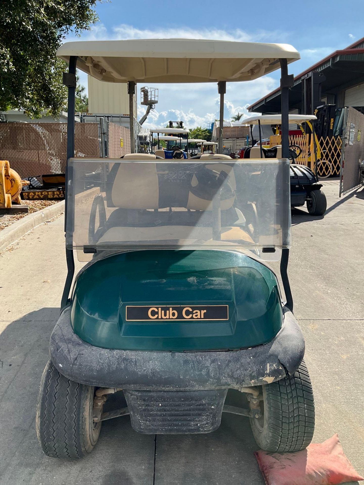 CLUB CAR GOLF CART, ELECTRIC, 48 VOLTS, UTILITY BED ATTACHED APPROX 42” W x 30” L , BRAND NEW BATTER - Image 8 of 11