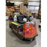TOYOTA MID SIZE TOW TRACTOR CART MODEL CBT4, ELECTRIC, APPROX MAX DRAWBAR PULL 880 LBS, RUNS AND OPE
