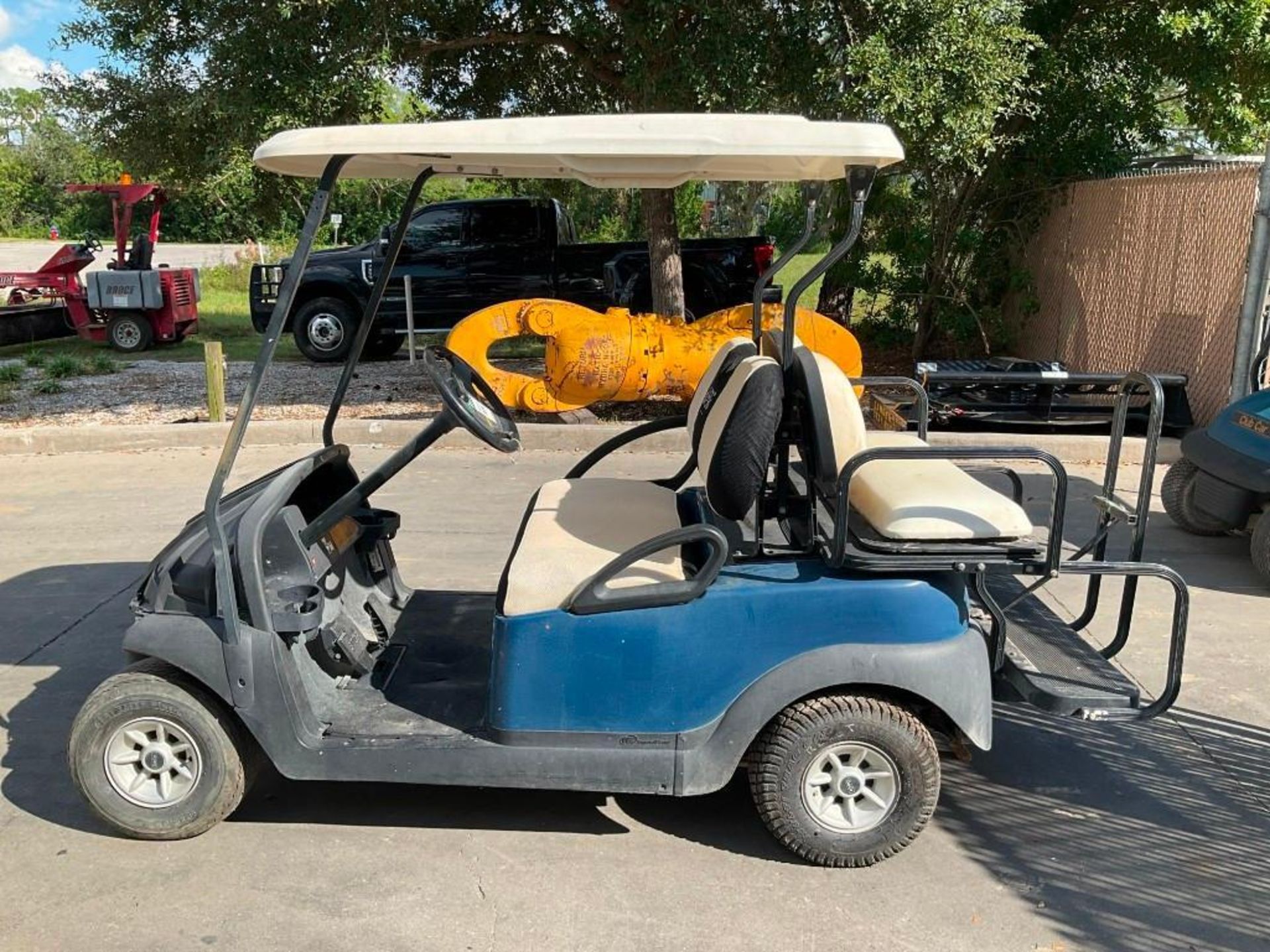 CLUB CAR GOLF CART, ELECTRIC, 48 VOLTS, BACK SEAT FOLDS OUT TO FLAT BED APPROX 34” L x 42” W ,BRAND - Image 2 of 10