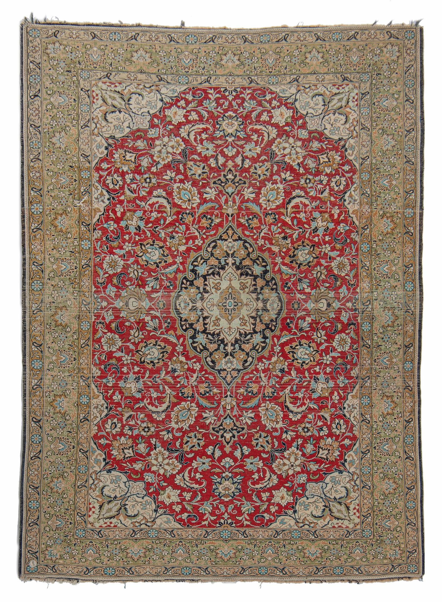 A collection of 4 Iran Ghoum rugs, added a Persian Nain rug (+) - Image 7 of 24