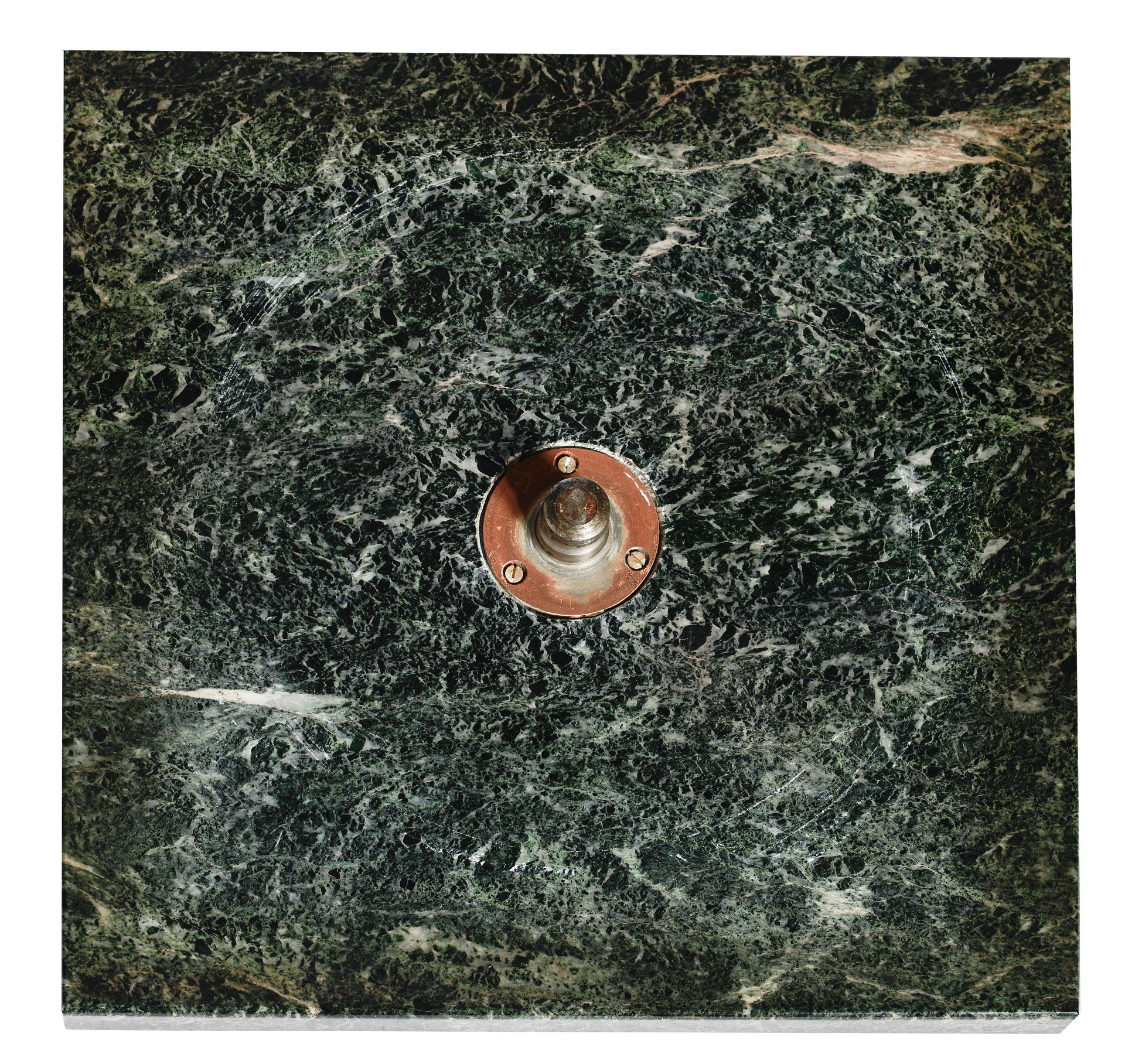 (T) A Neoclassical vert de mer marble four-column pedestal, H 114 cm - Bild 7 aus 8