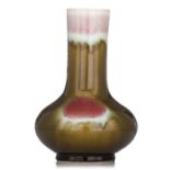 A Chinese flambé-glazed bottle vase, H 29,5 cm