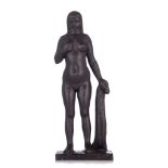 Georges Grard (1901-1984), female nude standing, patinated bronze, N° 59/99, H 22,5 cm