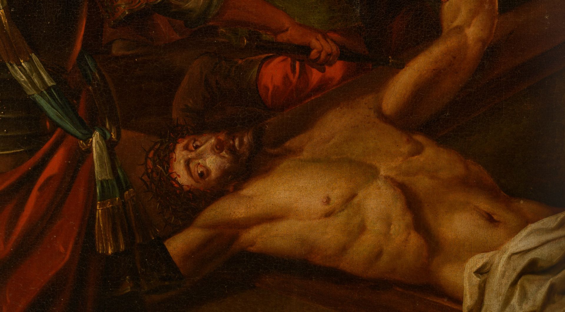 Matthias Schumacher (?-c.1760), the elevation of the cross, dated 1744, oil on canvas, 123 x 226 cm - Bild 8 aus 20