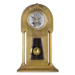 (T) A charming brass Jugendstill mantle clock, H 40 cm
