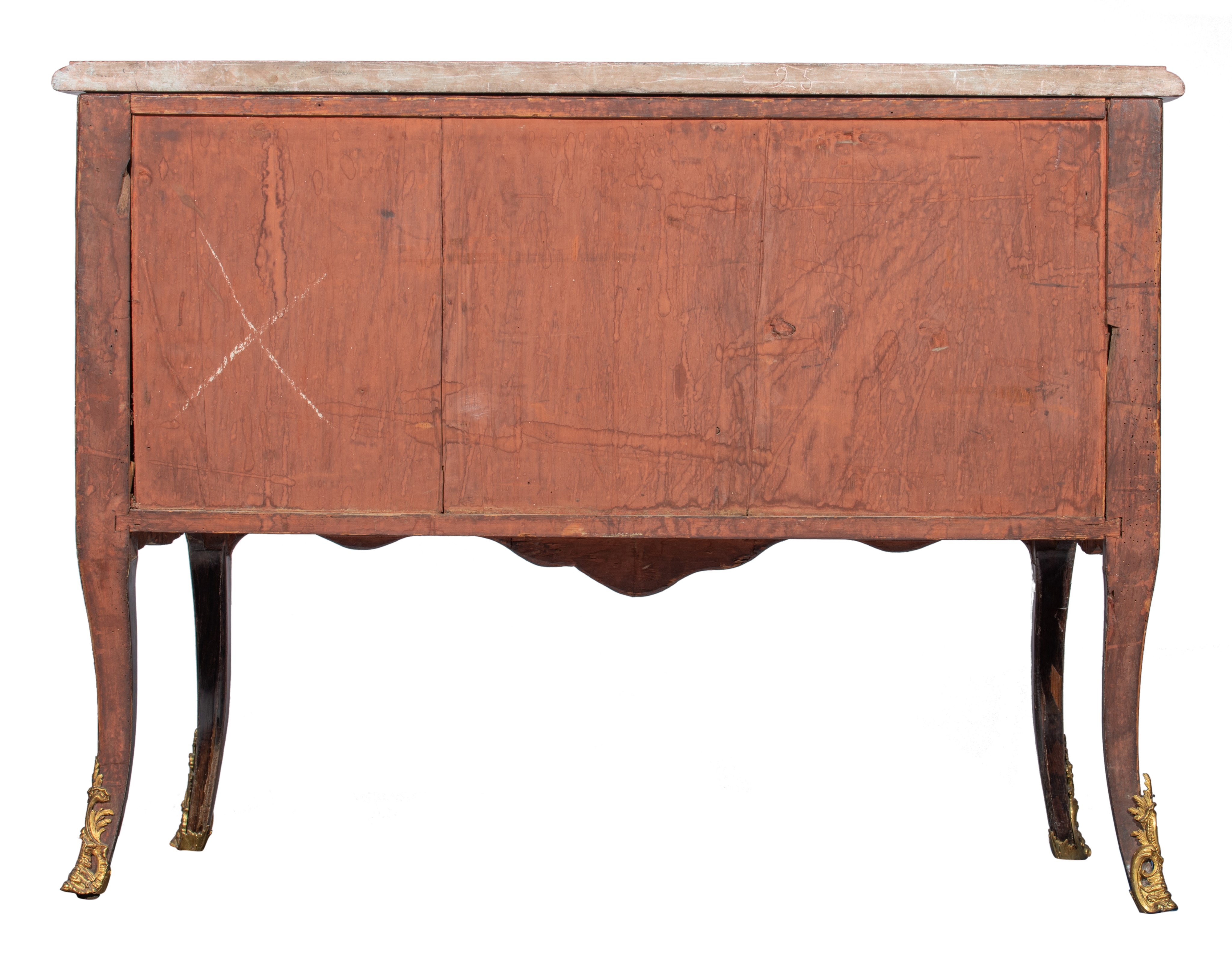 A fine Louis XV period rosewood veneered commode, mid 18thC, H 84 - W 114 - D 55 cm - Image 4 of 10