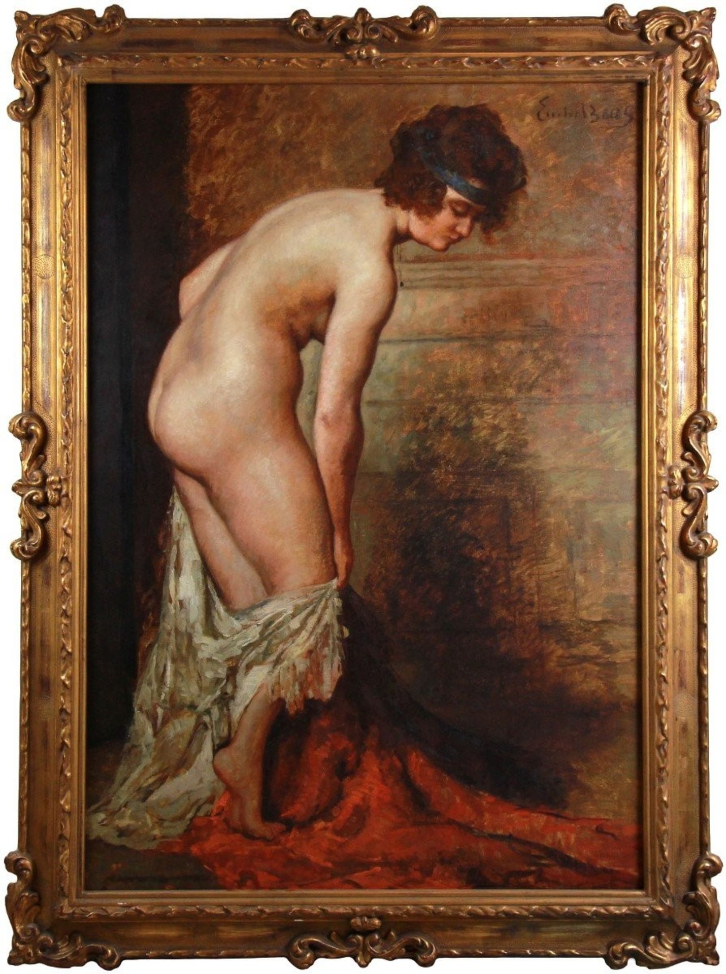Emile Baes (1879-1954), female nude, oil on canvas, 90 x 130 cm