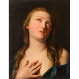 After Pietro Antonio Rotari (1707-1762), the penitent Mary Magdalene, oil on canvas, 35 x 45 cm