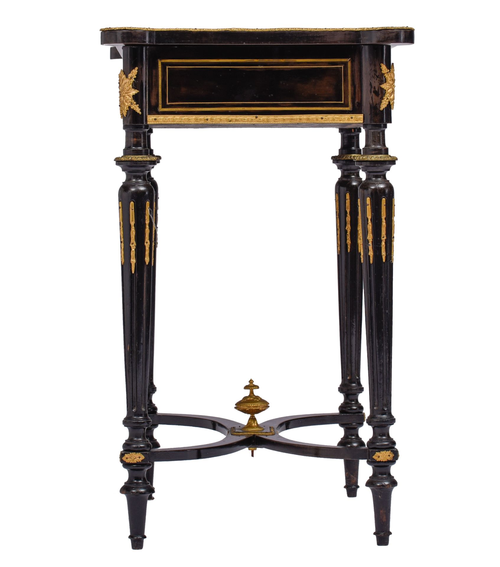 A Neoclassical Napoleon III ladies sewing table, H 73,5 - W 63 - D 44 cm - Image 5 of 11