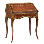 A Louis XV style rosewood 'sécretaire dos d’âne', H 97 - W 74 - D 46 - 75 cm