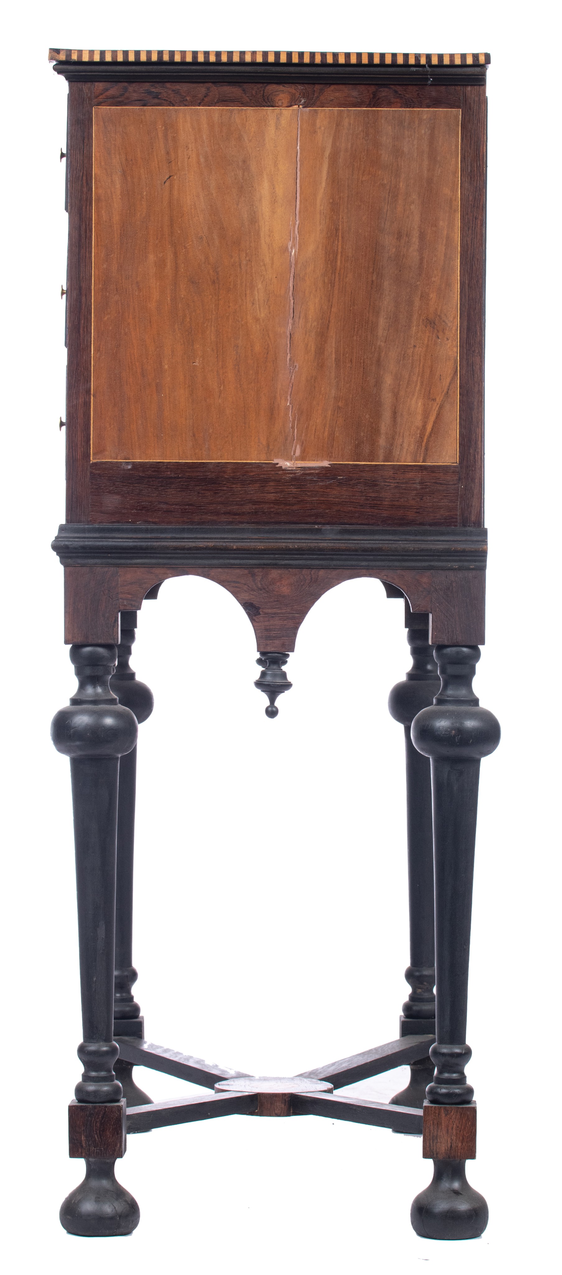 A fine Neoclassical cabinet on stand, H 140 - W 88 - D 52 cm - Image 3 of 12