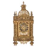 (T) A Renaissance style openworked gilt brass bracket clock, marked 'La Garde à Paris', late 19thC,