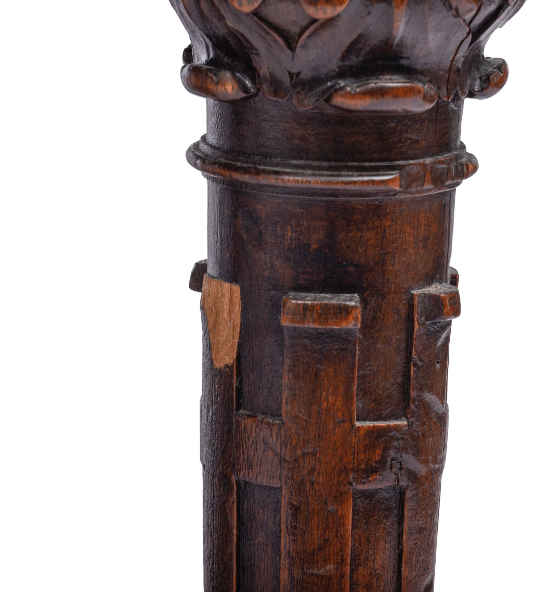 An impressive French Renaissance walnut 'table à l'Italienne', 17thC, H 77 - W 150 - D 81 cm - Image 12 of 14