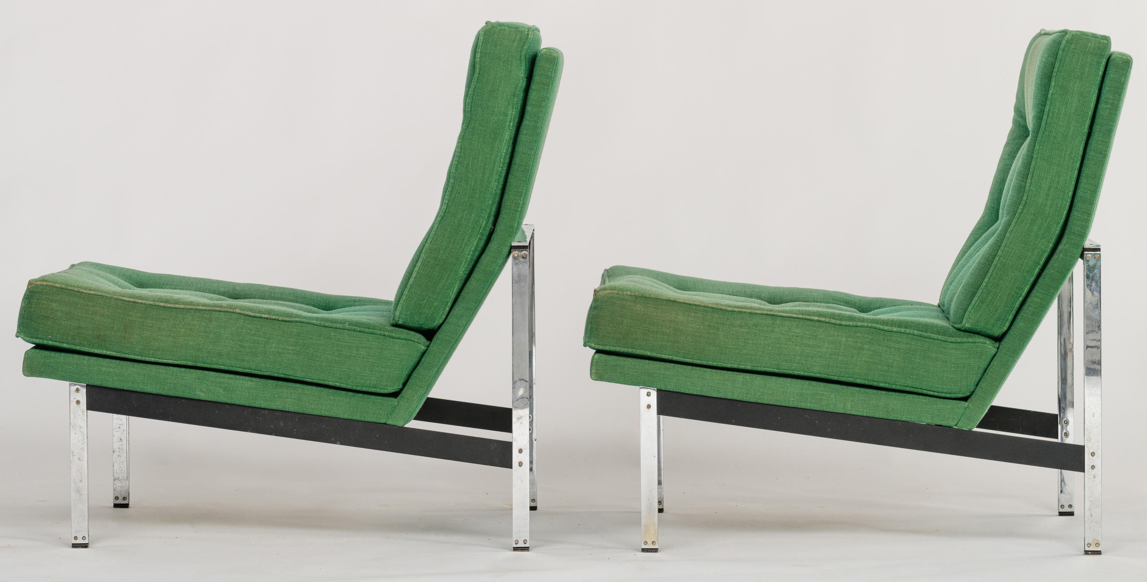 A '50s Knoll furniture set of a sofa and two matching armchairs, H 78 - 79,5 - W 61 - 230 - 74 - 78 - Image 9 of 18