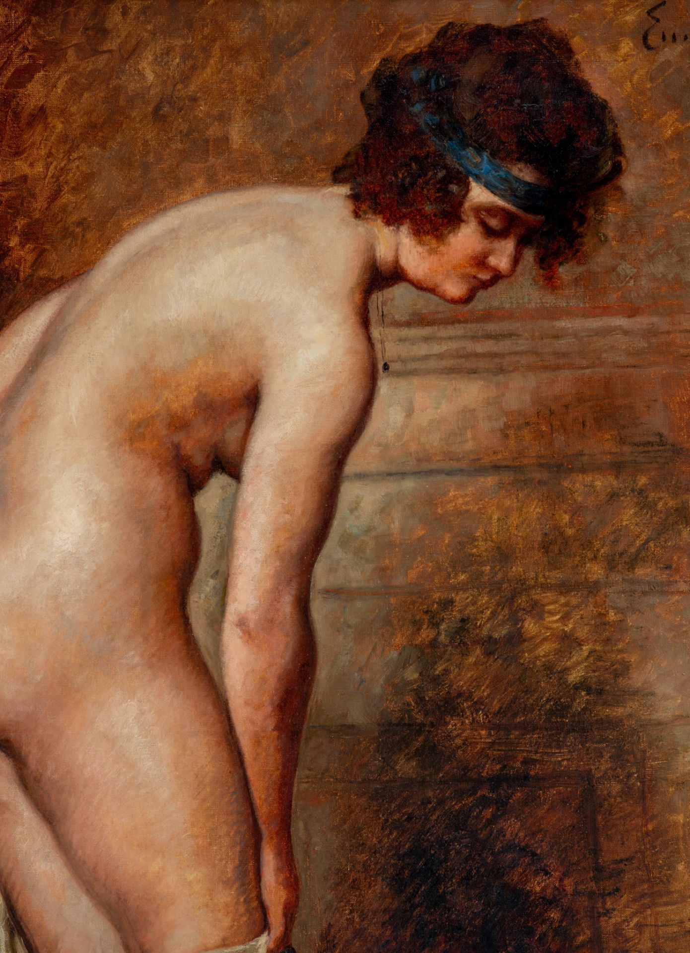 Emile Baes (1879-1954), female nude, oil on canvas, 90 x 130 cm - Bild 6 aus 7