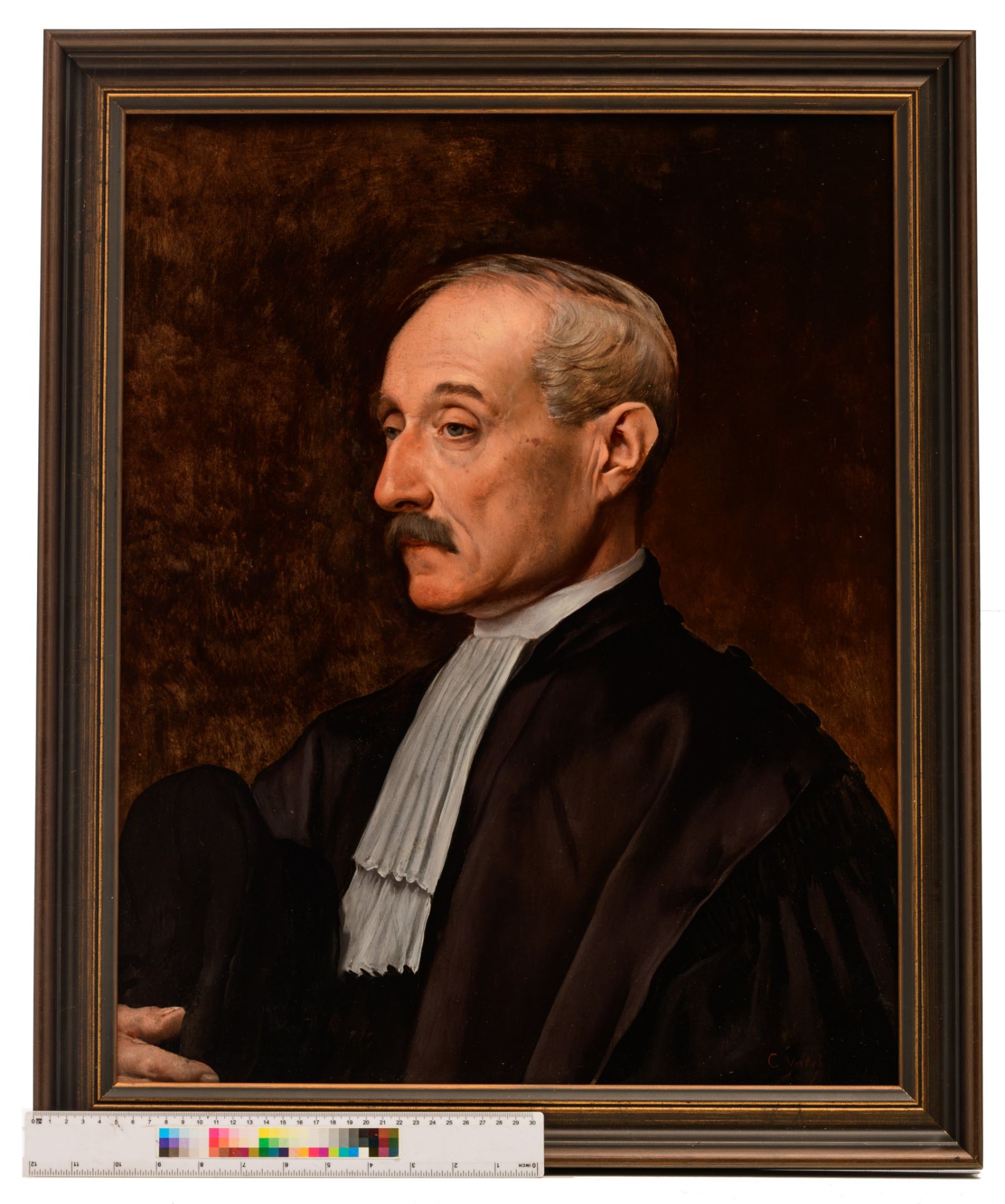 Charles Verlat (1824-1890), the portrait of a magistrate, oil on a mahogany panel, 49 x 61 cm - Bild 11 aus 70